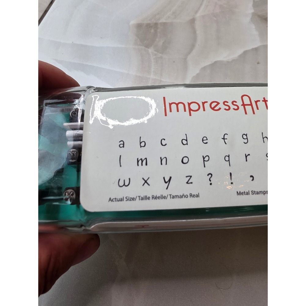 ImpressArt Juniper 3mm Lowercase Metal Stamp Set 33pc Jewelry SC1320AM-3mm-M K2 - Picture 10 of 16